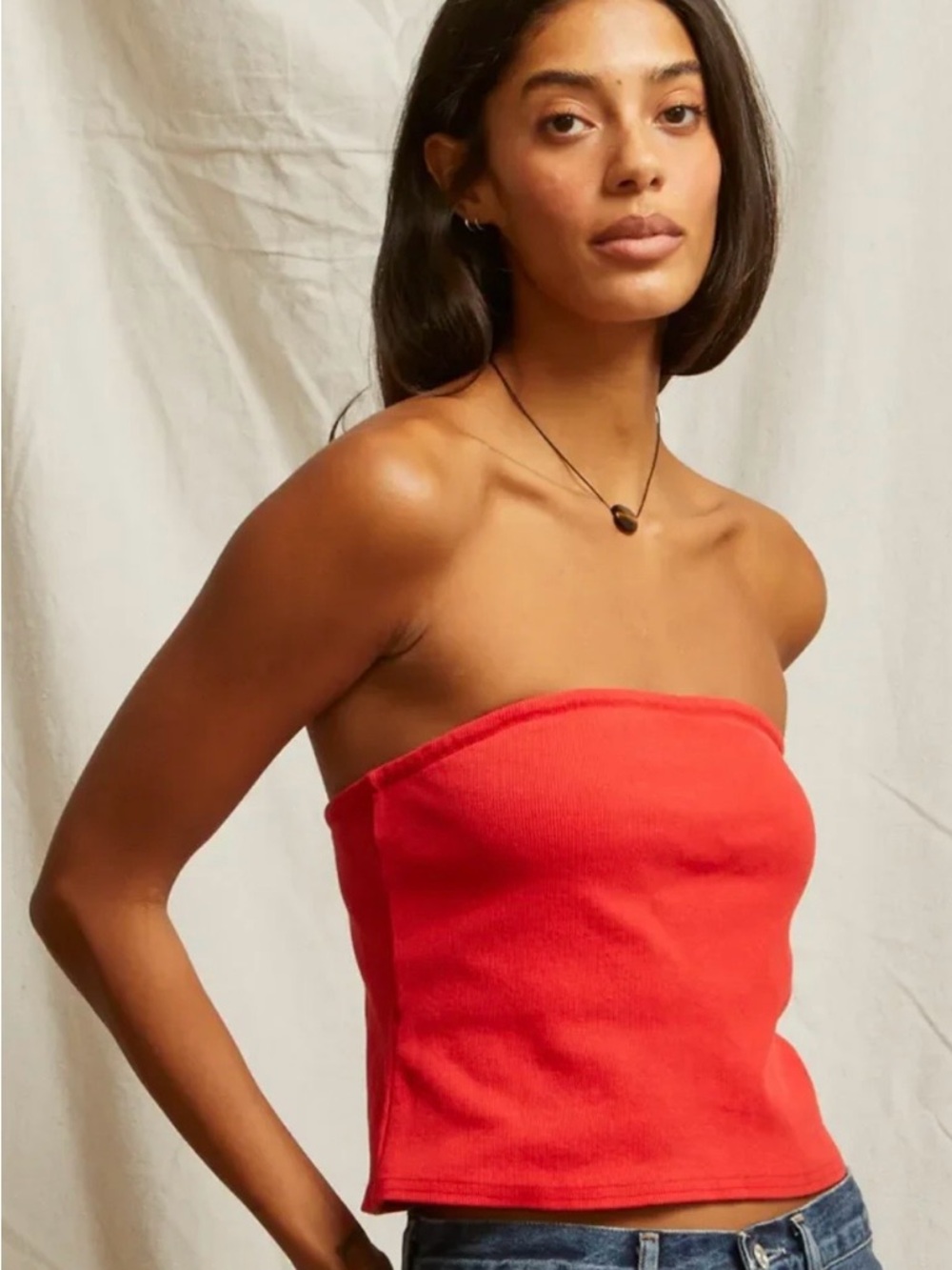 Perfect White Tee Talula Tube Top in Poppy